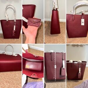 Elegant MK Burgundy Tote Bag